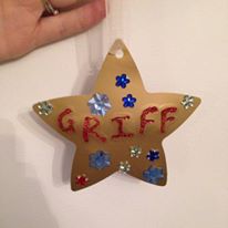 'Griff' on a Christmas ornament